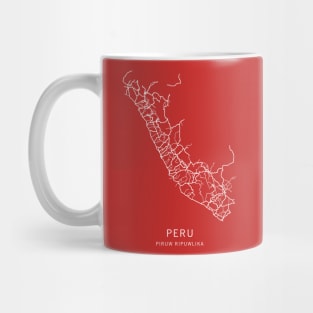 Peru Road Map Mug